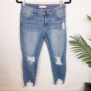 Cello Mid-rise Jeans Denim Skinny Distressed